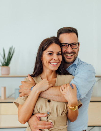 Happy homeowners